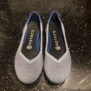 Retired: Rothys Round Flat Birdseye Grey